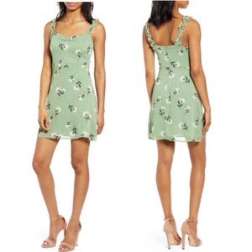 NWT All in favor Stella green floral sundress